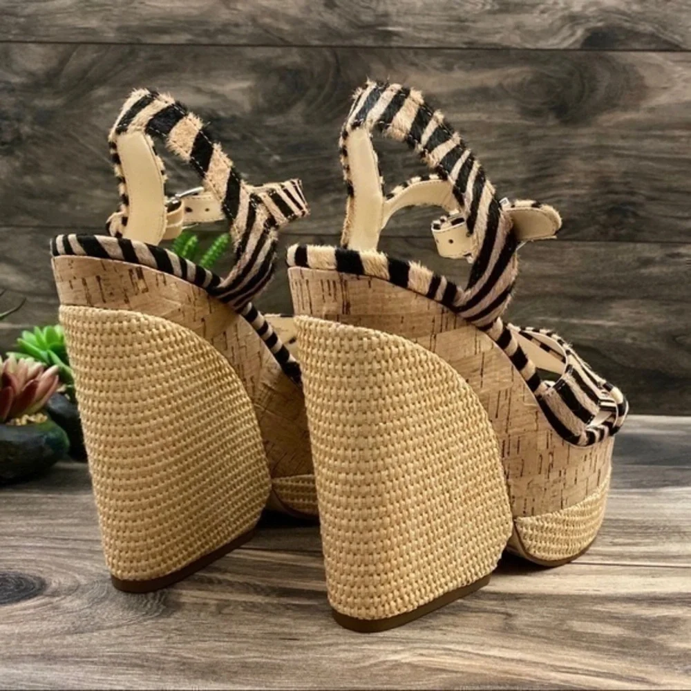 Jessica Simpson Jirie Zebra Print Platform
